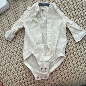 OshKosh B'gosh White Onesie and Khakis